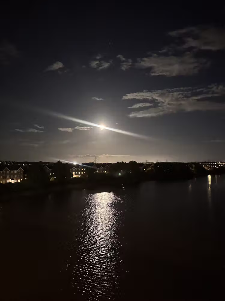 Moonlight on the river