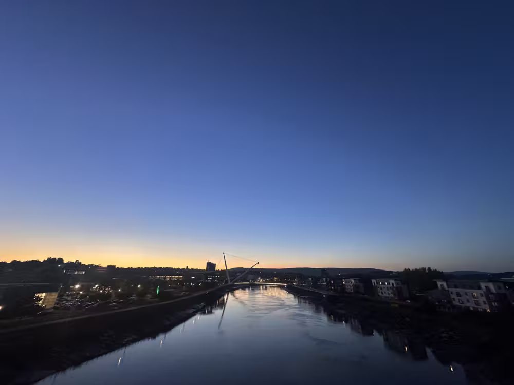 Blue hour over the river