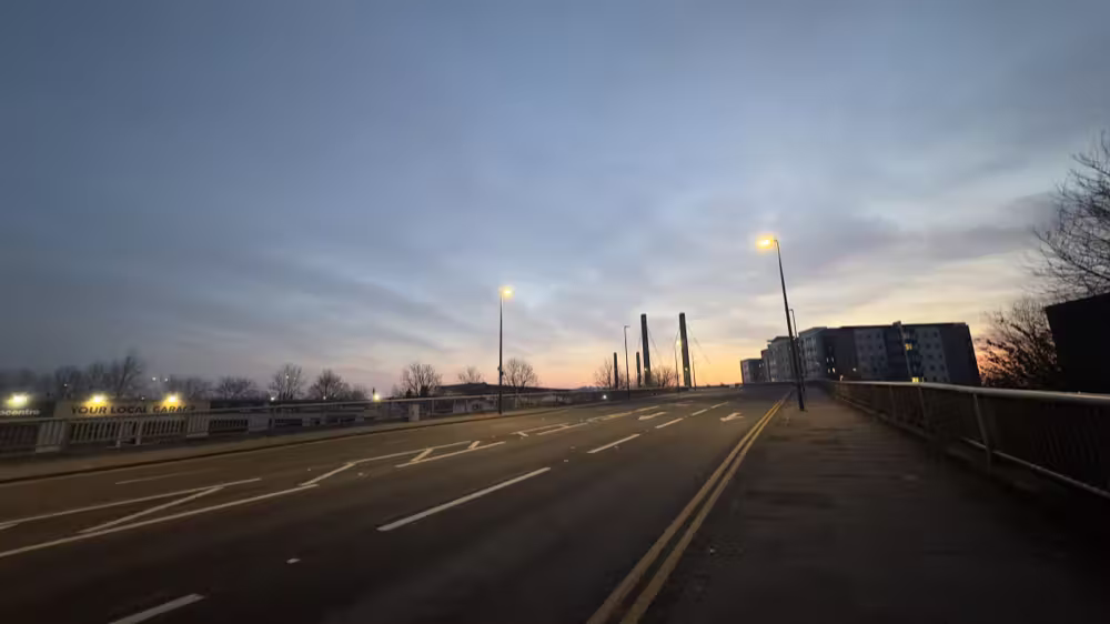 Road at dawn