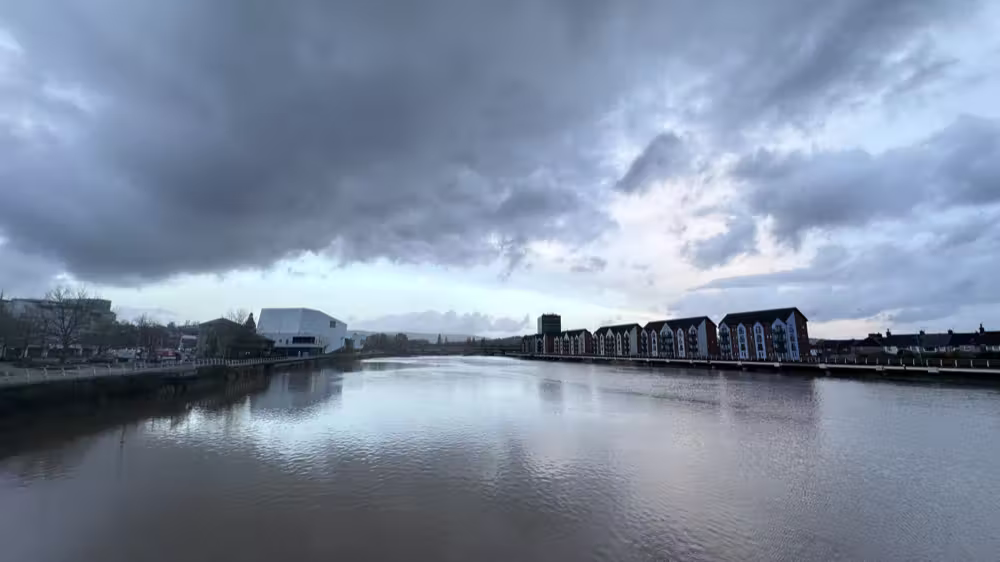 Clouds over the river