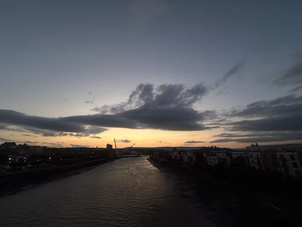 Dusk over the river