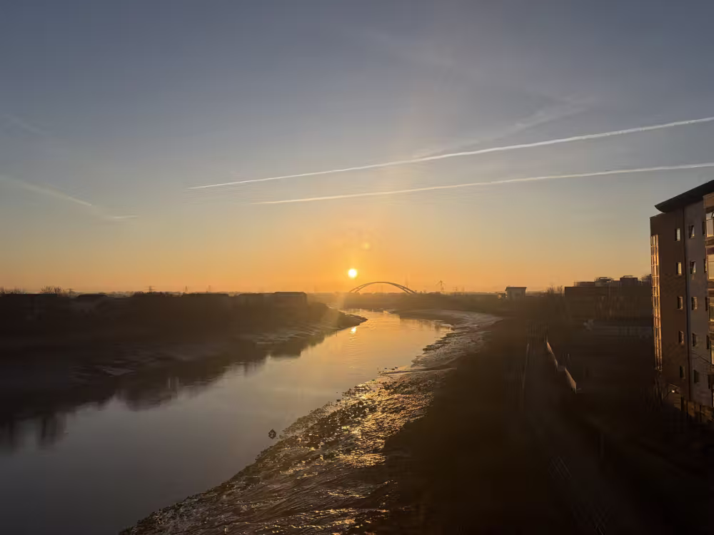 Sunrise over the river